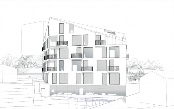 The concept of a multi-apartment residential building in the Pechersky District of Kiev
